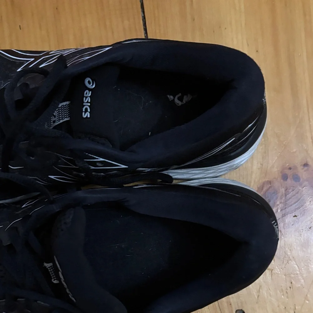 Asics Black and White Women's Athletic Running Sneakers